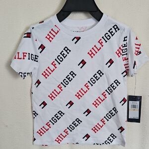 Tommy Hilfiger Kids White and Red Graphic Tee